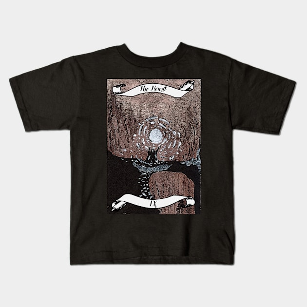 The Hermit - Lovecraft Tarot Card Kids T-Shirt by BladeAvenger